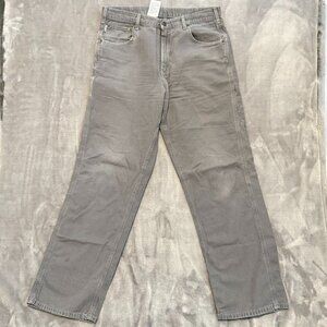 Vintage Carhartt B159 Charcoal Duck Canvas Pants Loose Fit 36x34 Distressed